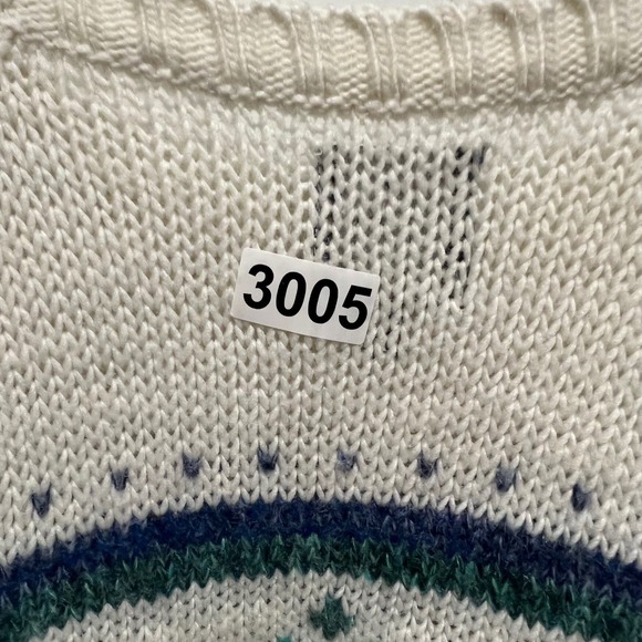 American Eagle Outfitters Fair Isle Sweater Cream Multi Color M M Cozy Knit - Picture 7 of 7